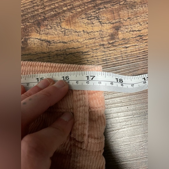 PILCRO The Scotty Cuffed High-Rise Straight-Leg Jeans Corduroy Dusty Rose Sz 30 - Picture 13 of 15